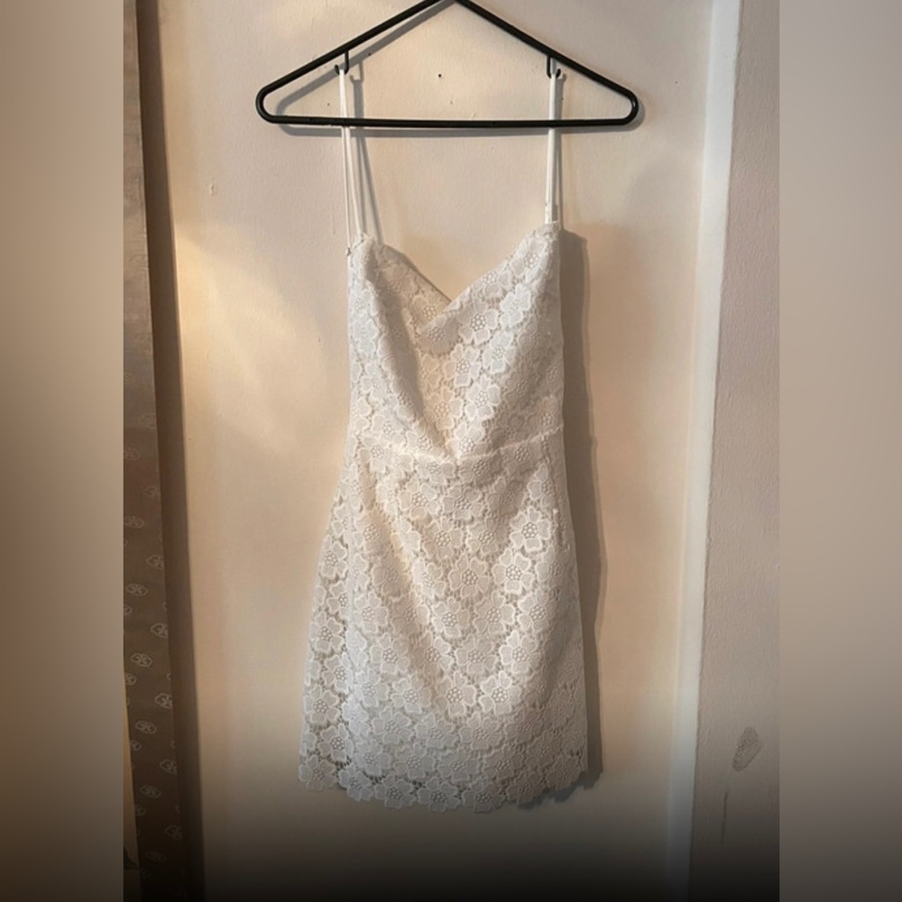 White Lacy Dress Size L Lucy In The Sky Never Worn